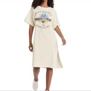 Journey Slit Tshirt Dress Band Vintage